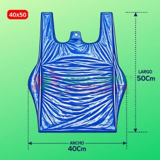 Bolsas Camiseta 40x50 - Sacos (5.000 Unds), Azul (Virgen)