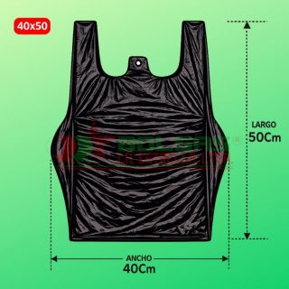 Bolsas Camiseta 40x50 - Sacos (5.000 Unds), Negro (Virgen)