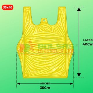 Bolsas Camiseta 35x40 - Saco (10.000 Unds), Amarillo (Virgen)
