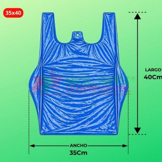 Bolsas Camiseta 35x40 - Saco (10.000 Unds), Azul (Virgen)