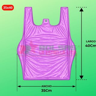 Bolsas Camiseta 35x40 - Saco (10.000 Unds), Lila (Virgen)