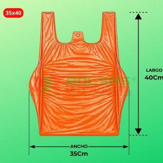 Bolsas Camiseta 35x40 - Saco (10.000 Unds), Naranjo (Virgen)